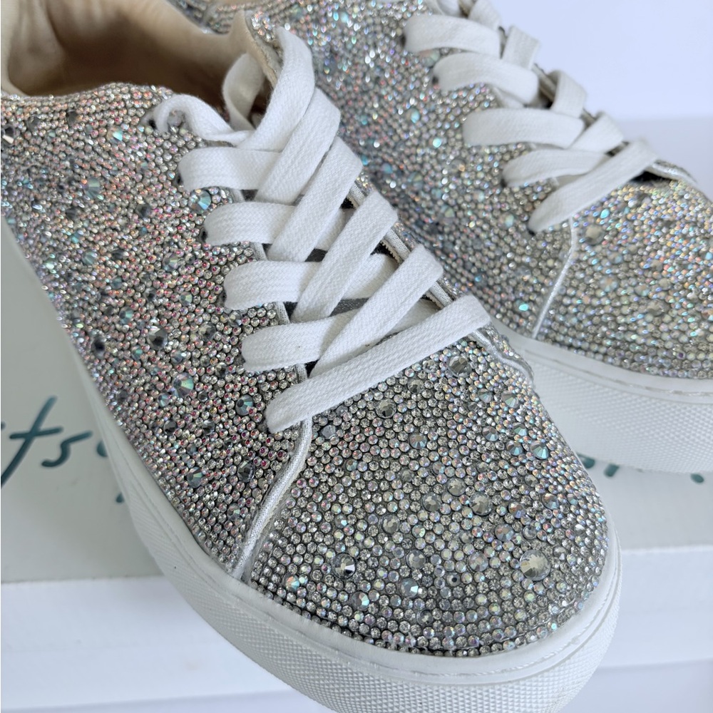 Betsey Johnson Crystal / Rhinestone Sneakers Size 8.5 - Picture 9 of 9